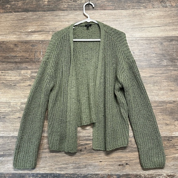 Talbots Sage Green Open-Front Cardigan Sweater - Picture 1 of 7